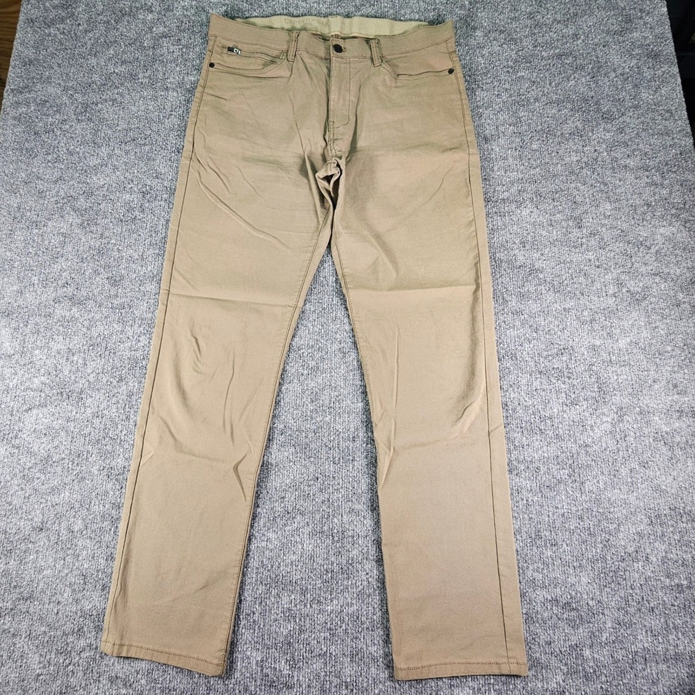 Copper & Oak Tech Utility Pants‎ Men's 34x30 (Tag 34x32) Tan Stretch Travel Golf